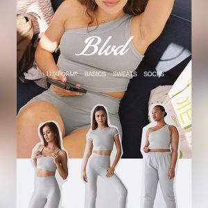 SET Active Luxform Bike shorts & Weekend Tank Basic in Blvd (M)